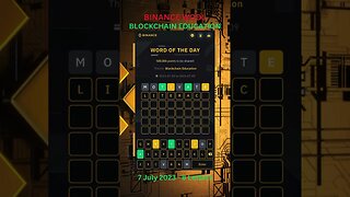 Crack the Code with Binance WODL: Get Daily Crypto Word Answers! 🎮💡[7 july 2023] #shorts #binance