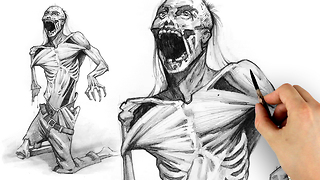 Drawing the Walking Dead - Zombie Halloween Special