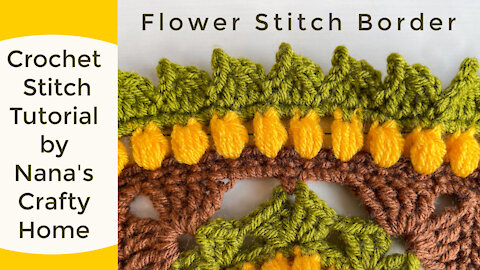 Crochet flower stitch border pattern perfect for any blanket!