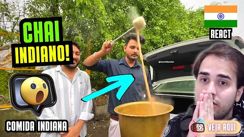 O FAMOSO CHAI INDIANO preparado em um AUDI! Reagindo a COMIDAS DE RUA INDIANAS | Veja Aqui Reacts