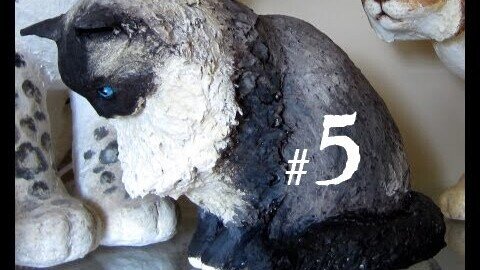 How to Make a Paper Mache Cat, Lesson 5#