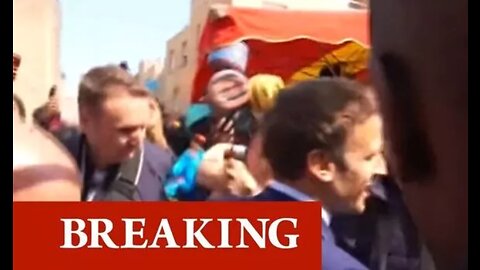 Macron pelted with tomatoes as French fury erupts at President just DAYS after re-election