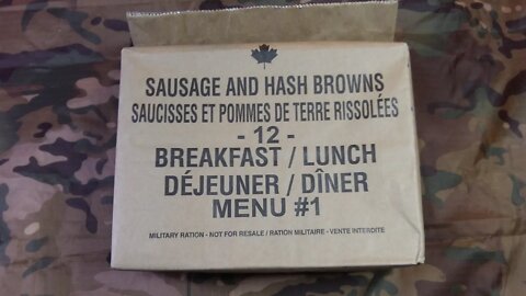 2012 Canadian IMP MRE Ration Sausages and Hashbrowns review