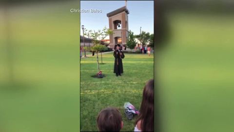 Denied permission to speak at his own graduation, Holy Cross valedictorian delivers speech outside