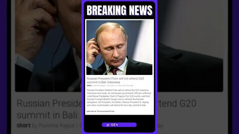 Latest Information | Putin cancels G20 summit attendance due to scheduling conflict | #shorts #news