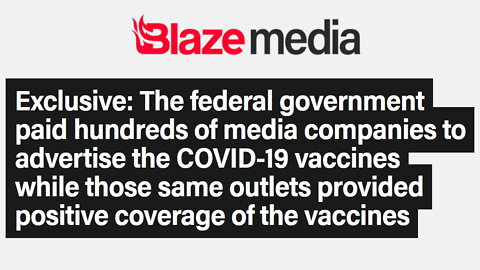 U.S. government reserved $1 BILLION of TAXPAYER money for regular media vaccine propaganda in 2021