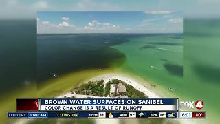 Brown water surfaces on Sanibel