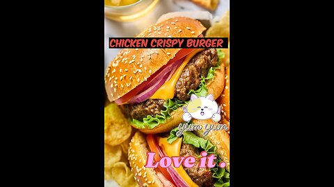 chicken crispy burger 🍔😋 quick and easy recipe