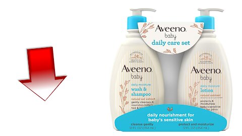 Aveeno Baby Gentle Moisturizing Daily Care Set, Natural Oat Extract