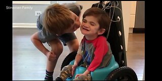 Town celebrates boy with rare disease