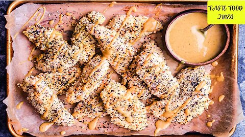 Everything Bagel Chicken Tenders _ Cooking Katie Lady _ Code COOKINGKATIE for 10% off at Dan-O’s!