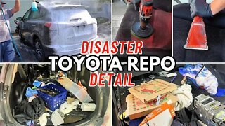 Deep Cleaning A Disaster REPO Toyota | Insane Car Detailing Interior & Exterior Restoration How To
