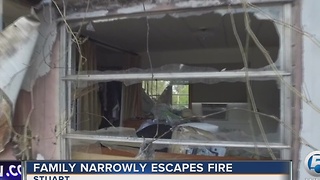 Family narrowly escapes fire