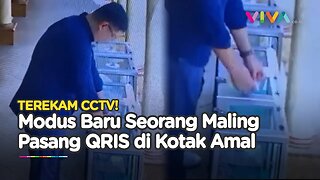 Pria Misterius Ketangkap CCTV Tempel QRIS Palsu di Kotak Amal Masjid