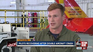 Pilots recovering after double aircraft crash