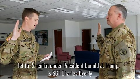 1ST TO ENLIST UNDER CIC TRUMP? Watch Moving Oath of Enlistment