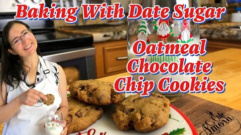 Oatmeal Chocolate Chip Cookies with Date Sugar Easy Recipe for Christmas Cookies #shorts