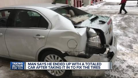 Metro Detroit man says Belle Tire totaled his car, left him out thousands