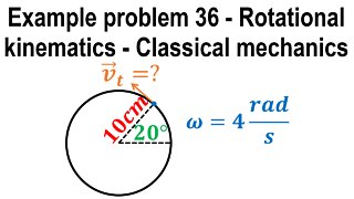 Example problem 36 - Rotational kinematics - Classical mechanics - Physics