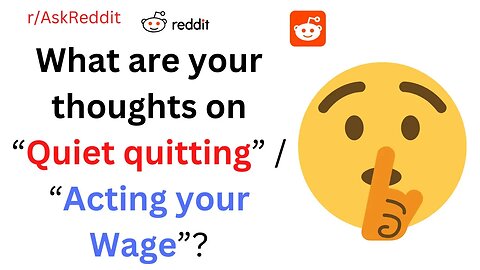 What are your thoughts on “Quiet quitting” / “Acting your Wage”? (r/AskReddit)