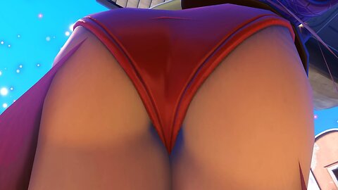 Thick Poolside Ashe Big Booty Pics in Game - Overwatch 2 (18+)