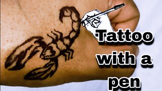 Tattoo with a pen, #tattoo