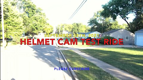 Helmet Cam Test Ride