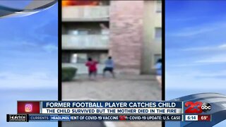 Check This Out: Former football player catches child thrown from burning building