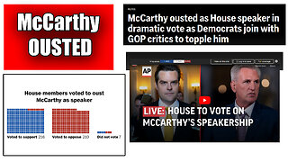 Speaker of The House Kevin McCarthy Ousted Yay 216 Nay 210