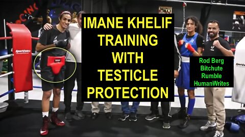 IMANE KHELIF TRAINING WITH TESTICLE PROTECTION.