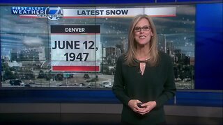 Denver's latest snowfall and freeze on record