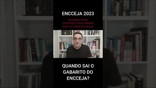 QUANDO SAI O GABARITO DO ENCCEJA? - #shorts