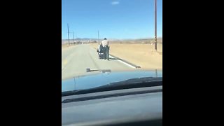 Sheriff Comes To The Rescue Of An Elderly Lady In A Wheelchair
