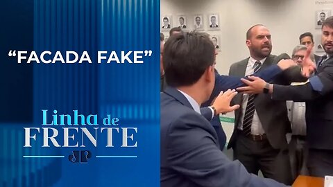 Eduardo Bolsonaro parte para cima de deputado petista durante sessão I LINHA DE FRENTE