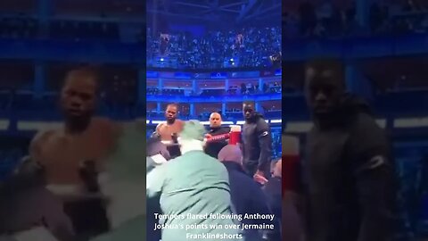 Tempers flared following Anthony Joshua's points win over Jermaine Franklin #shorts