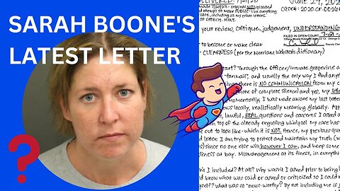 Suitcase Murder Update: Sarah Boone's LATEST LETTER -- LAWYER REACTS