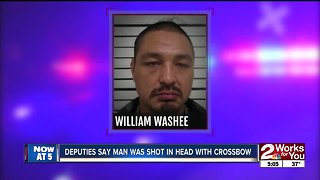 Deputies say man was shot in head with crossbow