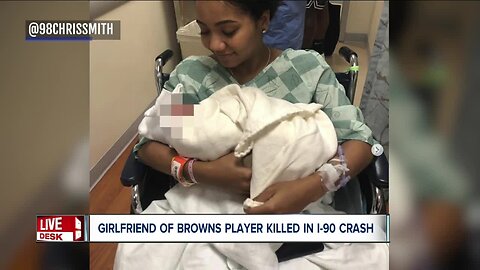 Girlfriend of Browns defensive end Chris Smith killed in crash on I-90