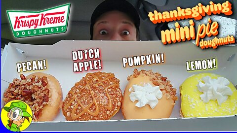 Krispy Kreme® THANKSGIVING MINI PIE DOUGHNUTS Review 🦃🥧🍩 ALL 4 FLAVORS! 😋 Peep THIS Out! 🕵️‍♂️