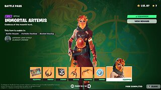 Fortnite | Battle Pass Reward | Page 12 | Immortal Artemis | Outfit Unlock | View Styles | C5S2.