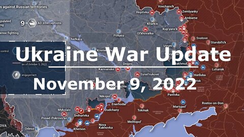Ukraine Update, Rybar War Map for November 9, 2022, Kherson battle Analysis