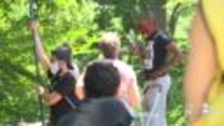 Protest held against JHU private police at Wyman Park in Baltimore