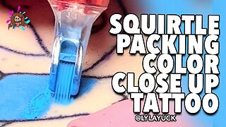 Squirtle Packing Color Close Up Tattoo