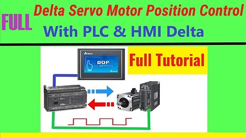 SV0035 - Control Servo Motor Position by Delta PLC and HMI full tutorial