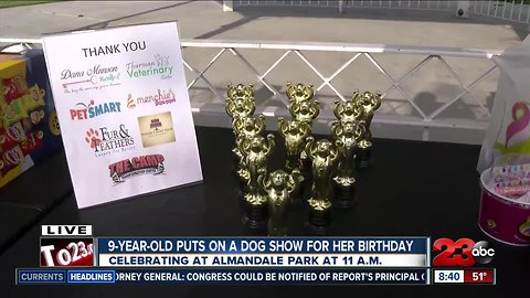 9-year-old puts on dog show for her birthday