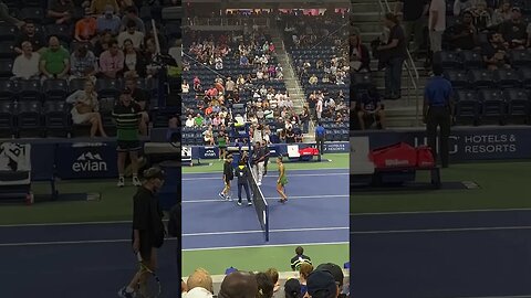 Tatiana Prozorova vs. Caroline Wozniacki, Round 1 at the 2023 US Open Coin toss