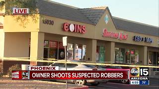 Phoenix business owner shoots at suspected robbers