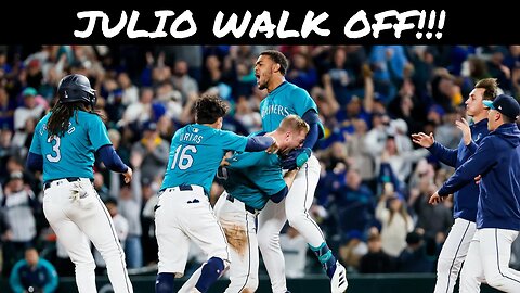 JULIO RODRIGUEZ FIRST CAREER WALK OFF!! MY REACTION!!!