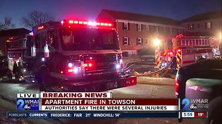 Several people injured in Towson apartment fire