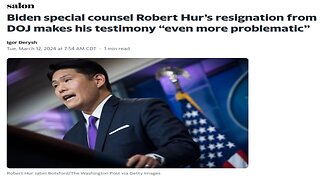 Why Would Special Council Hur Resign from DOJ Before Testimony